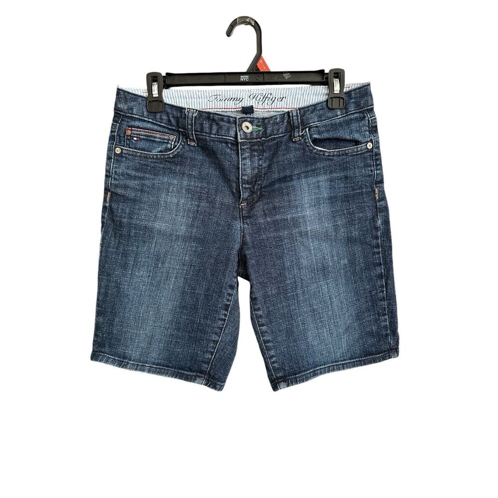 Tommy Hilfiger Size 6 Denim Shorts Modest Flat Front